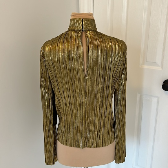 House of Harlow 1960 x Revolve Gold Lame Lynn Blouse - Picture 4 of 11